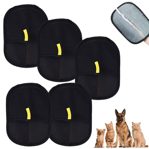 Mizijia Fellmagnet, Fell Magnet Handschuh, Fellmagnet, Katzen/Hunde Handschuhe, Pet Grooming Gloves, Statische Haarentfernungshandschuhe Für Haustier Glattes und Gesundes Fell (5) von Mizijia