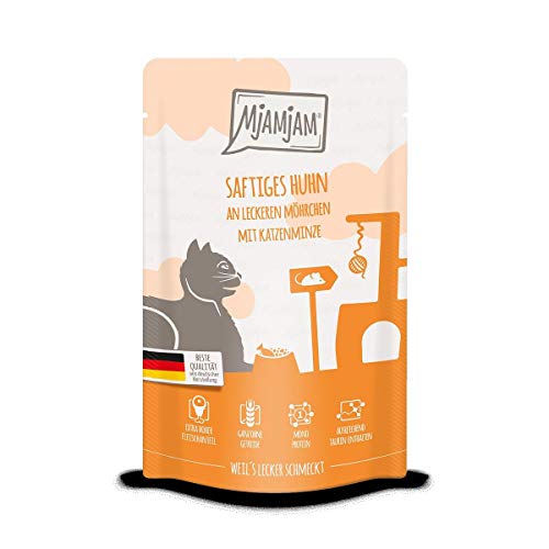 Katzen Nassfutter: Saftiges Huhn an leckeren Möhrchen -12er-Pack, hoher Fleischanteil Katzen Nassfutter: Saftiges Huhn an leckeren Möhrchen -12er-Pack, hoher Fleischanteil von MjAMjAM