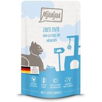 MjAMjAM Nassfutter Katze Adult, Quetschie, Ente und Geflügel 12x125 g von MjAMjAM