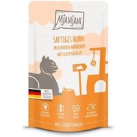 MjAMjAM Nassfutter Katze Adult, Quetschie, Huhn und Möhrchen 12x125 g von MjAMjAM