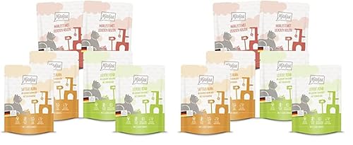 MjAMjAM - 300g Pouchbeutel Mixpaket 1 - Premium Nassfutter für Katzen, leckere Mahlzeiten für Deine Katze 6 x 300g (Packung mit 2) von MjAMjAM