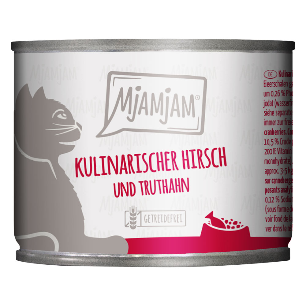 MjAMjAM 6 x 200 g - kulinarischer Hirsch und Truthahn an frischen Cranberries von MjAMjAM