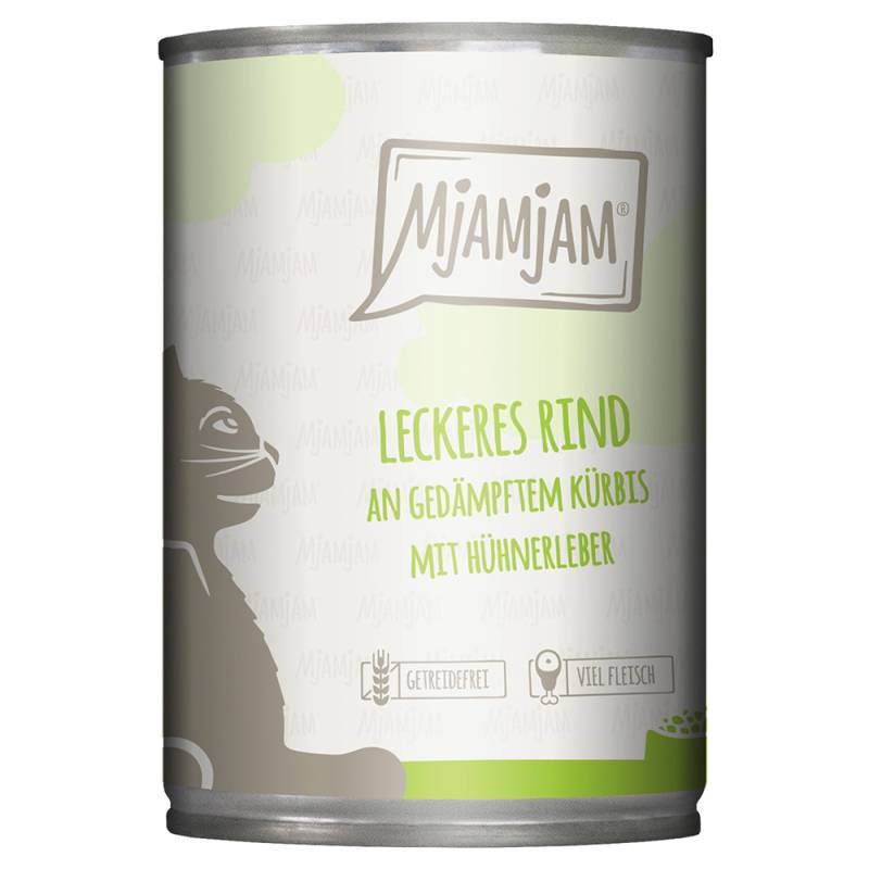 MjAMjAM 6 x 400 g - leckeres Rind an gedämpftem Kürbis von MjAMjAM