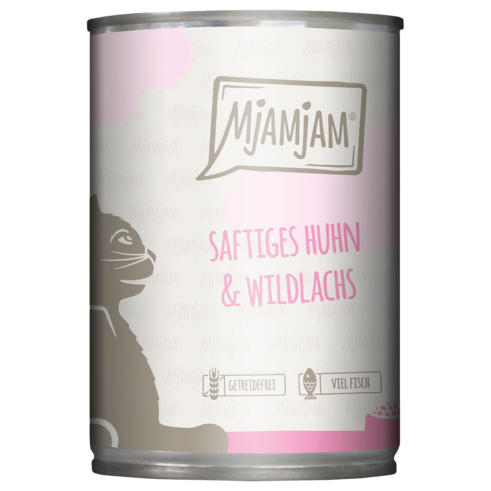 MjAMjAM 6 x 400 g - saftiges Huhn und Wildlachs von MjAMjAM