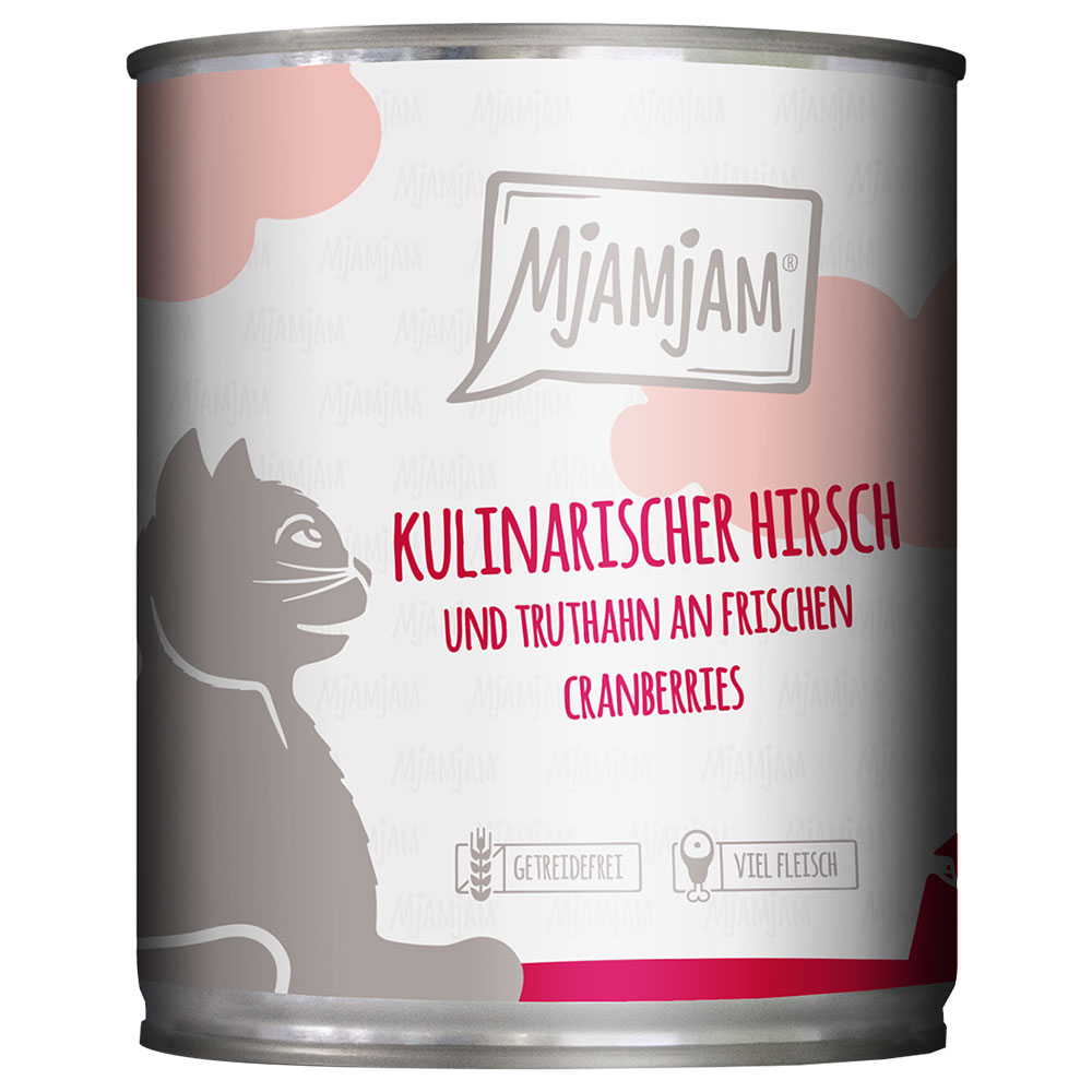 MjAMjAM 6 x 800 g  - kulinarischer Hirsch und Truthahn an frischen Cranberries von MjAMjAM