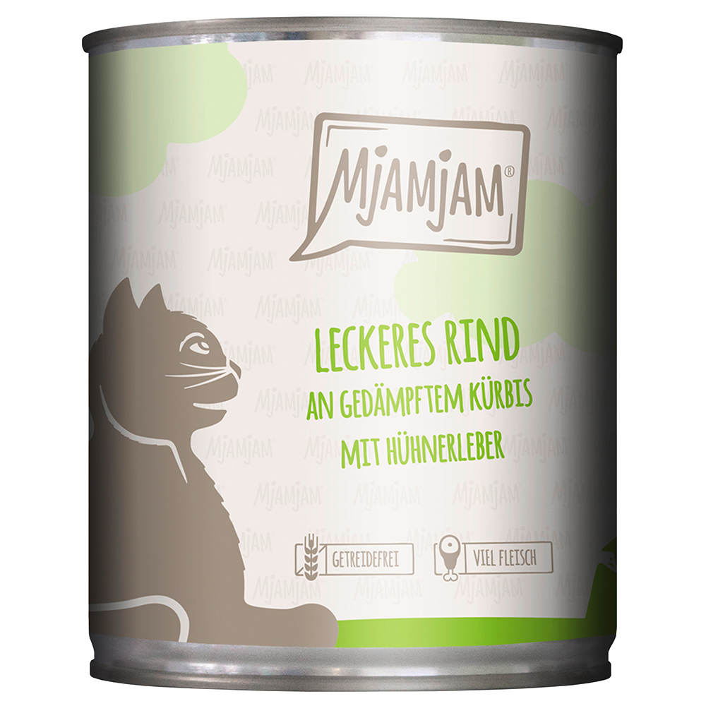 MjAMjAM 6 x 800 g  - leckeres Rind an gedämpftem Kürbis von MjAMjAM