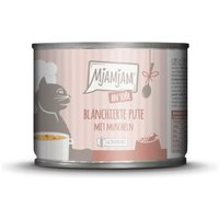 MjAMjAM Nassfutter Katze Adult, Blanchiert in Sauce 6x185 g Pute und Muscheln von MjAMjAM