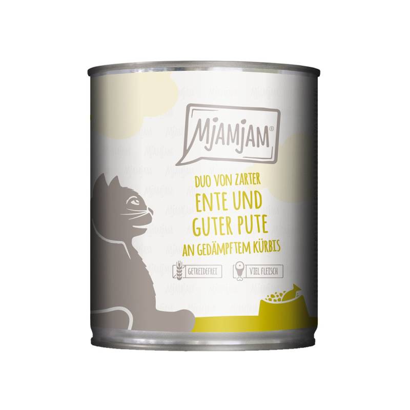 MjAMjAM - DUO von Ente & Pute an Kürbis 24x800g von MjAMjAM