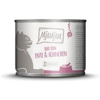 MjAMjAM Nassfutter Katze Adult, Duo 6x200 g Ente & Huhn von MjAMjAM