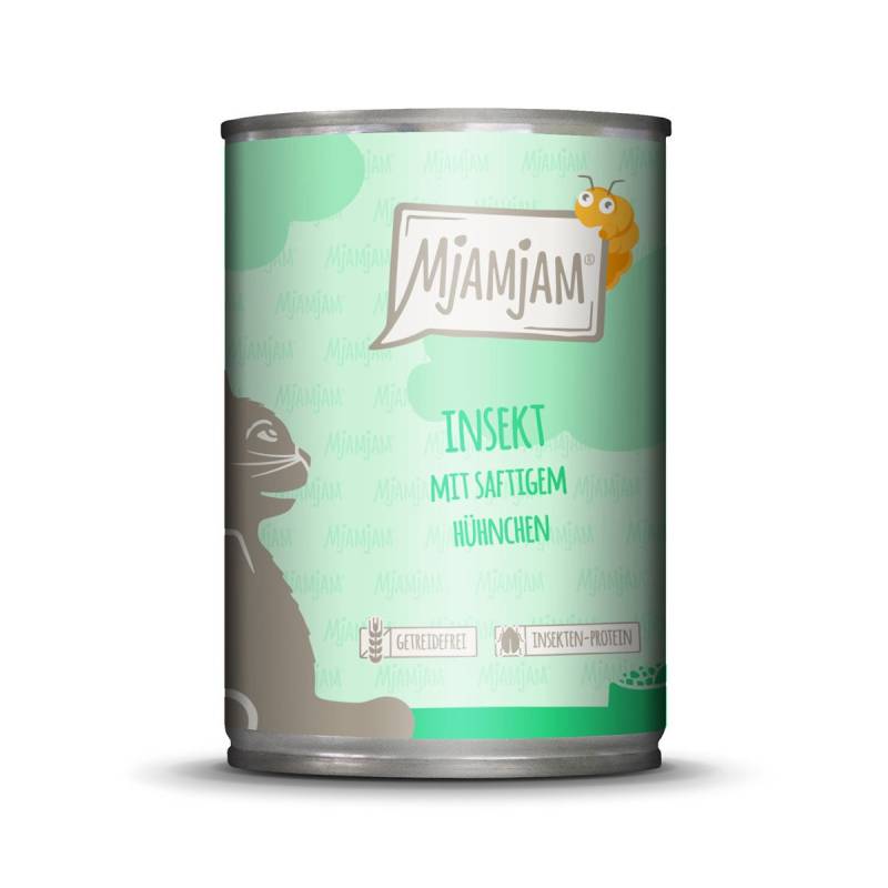 MjAMjAM - Insekt mit saftigem Hühnchen 24x400g von MjAMjAM