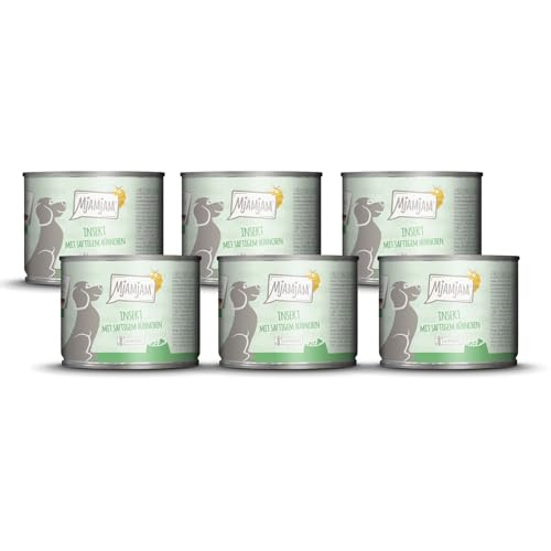 MjAMjAM - Premium Nassfutter für Hunde - Insekt mit saftigem Hühnchen, 6er Pack (6 x 200 g), getreidefrei mit Insektenprotein von MjAMjAM