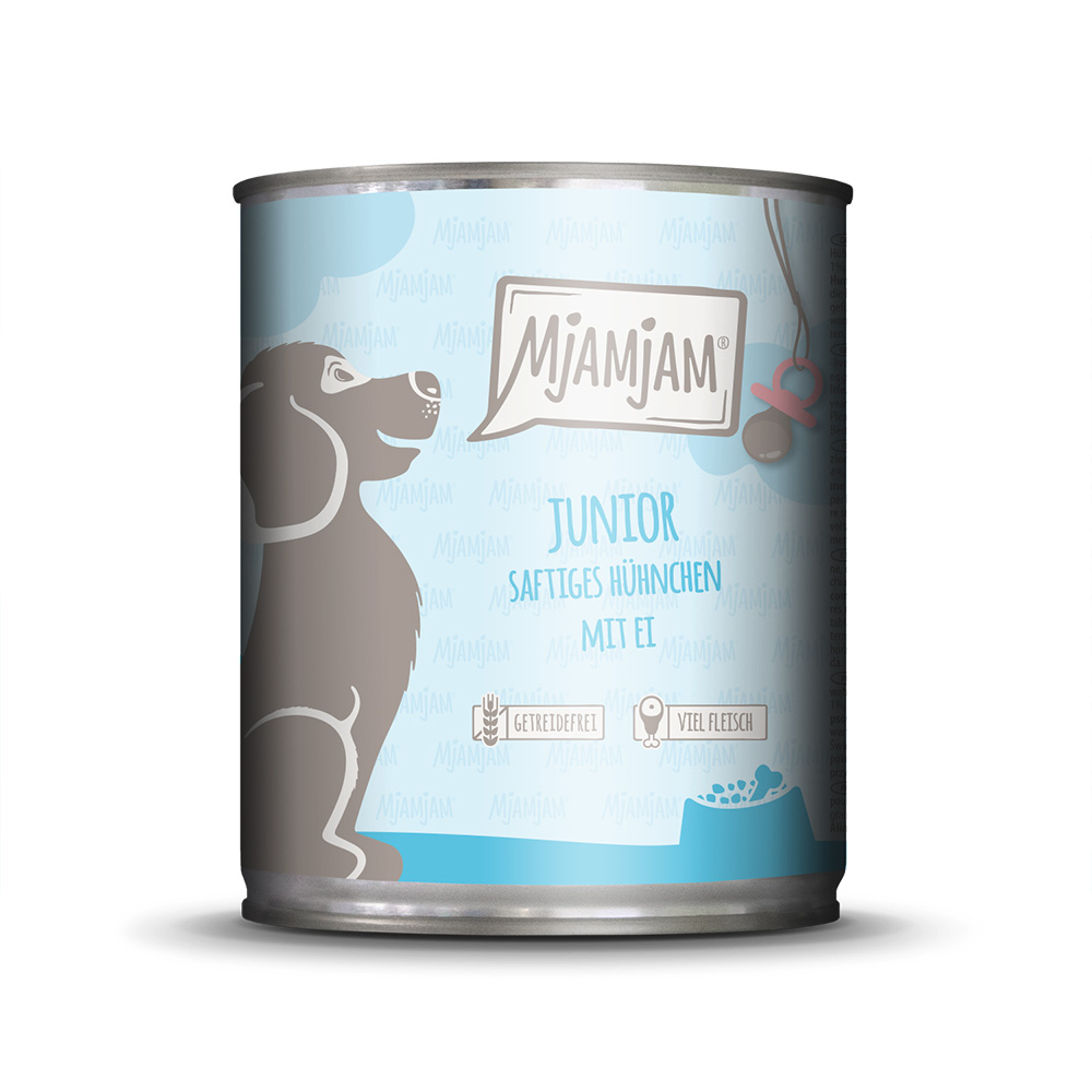 MjAMjAM Junior 6 x 800 g - saftiges Hühnchen mit Ei von MjAMjAM