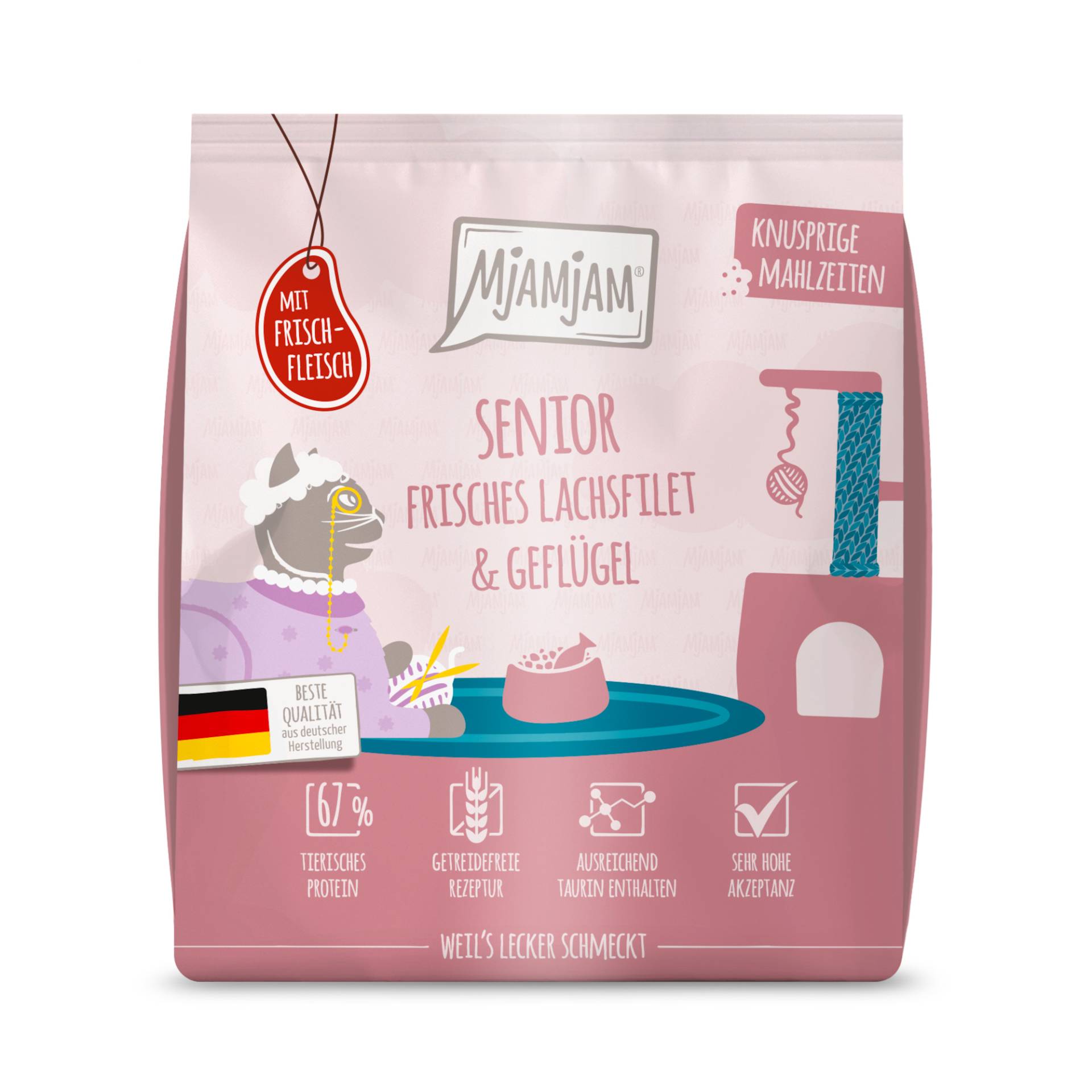 MjAMjAM Knusprige Mahlzeiten Senior Lachs & Geflügel - 300 g MjAMjAM Knusprige Mahlzeiten Senior Lachs & Geflügel - 300 g von MjAMjAM
