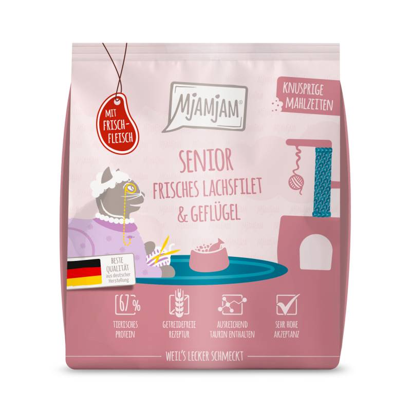 MjAMjAM Knusprige Mahlzeiten Senior Lachs & Geflügel - 300 g MjAMjAM Knusprige Mahlzeiten Senior Lachs & Geflügel - 300 g von MjAMjAM
