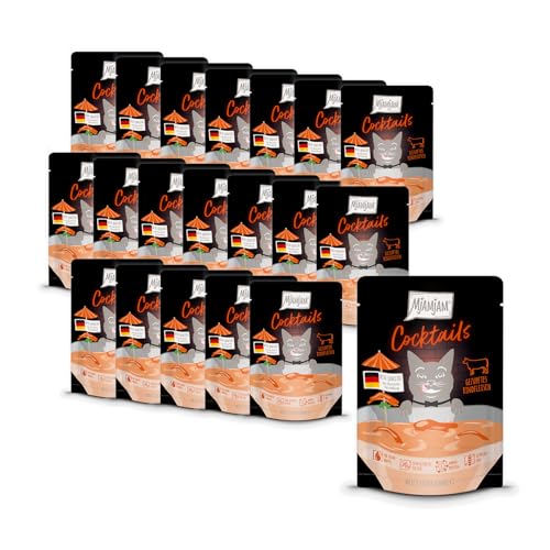 MjAMjAM - Leckerer Drink für Katzen - Cocktails - Gezupftes Rindfleisch, 20er Pack (20x40), getreidefrei von MjAMjAM