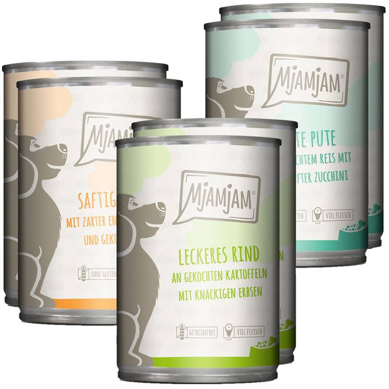 MjAMjAM Mixpaket I Huhn&Ente, Rind, Pute 6x400g MjAMjAM Mixpaket I Huhn&Ente, Rind, Pute 6x400g von MjAMjAM