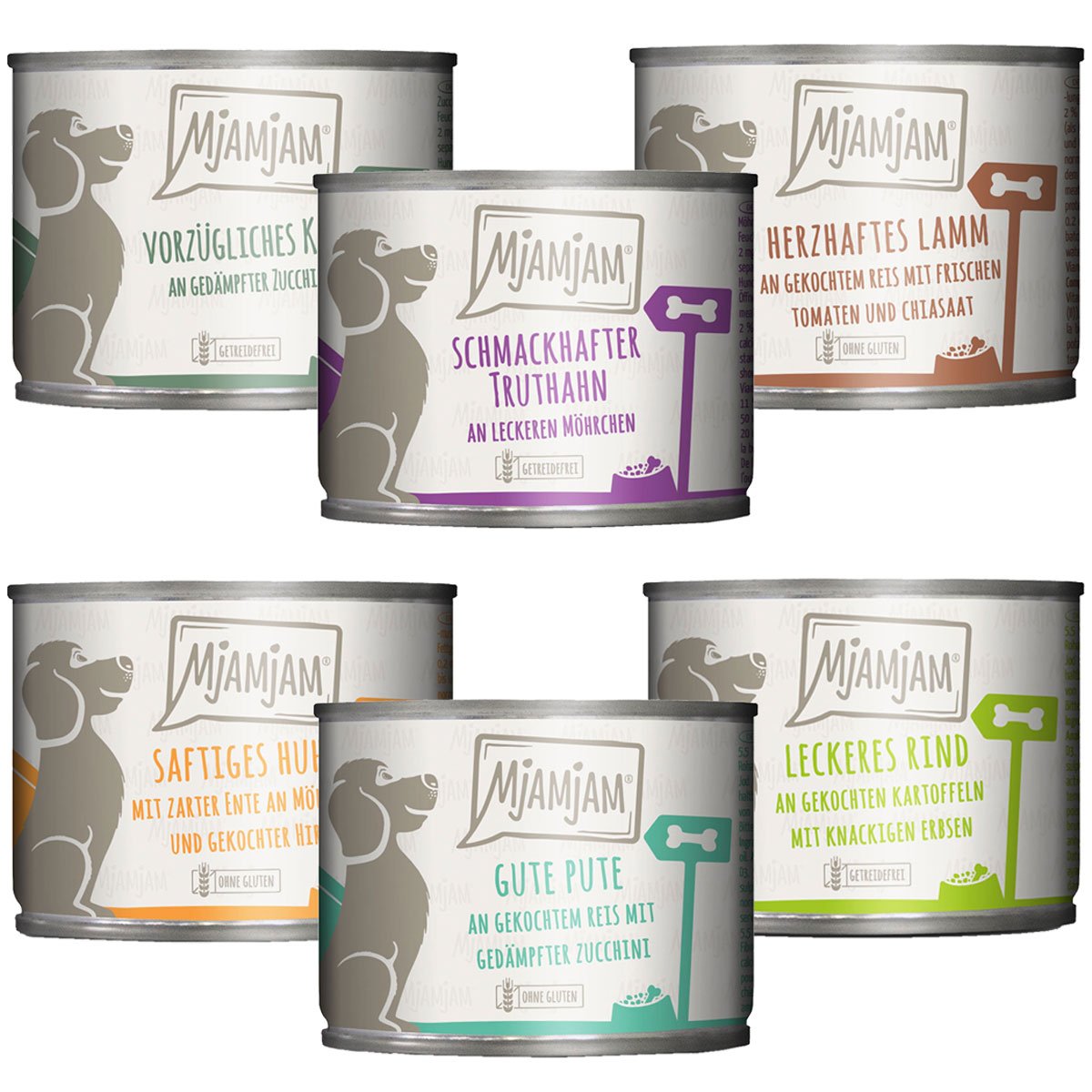 MjAMjAM Mixpaket II mit Huhn&Ente, Rind, Pute, Kalb, Truthahn, Lamm 6x200g MjAMjAM Mixpaket II mit Huhn&Ente, Rind, Pute, Kalb, Truthahn, Lamm 6x200g von MjAMjAM