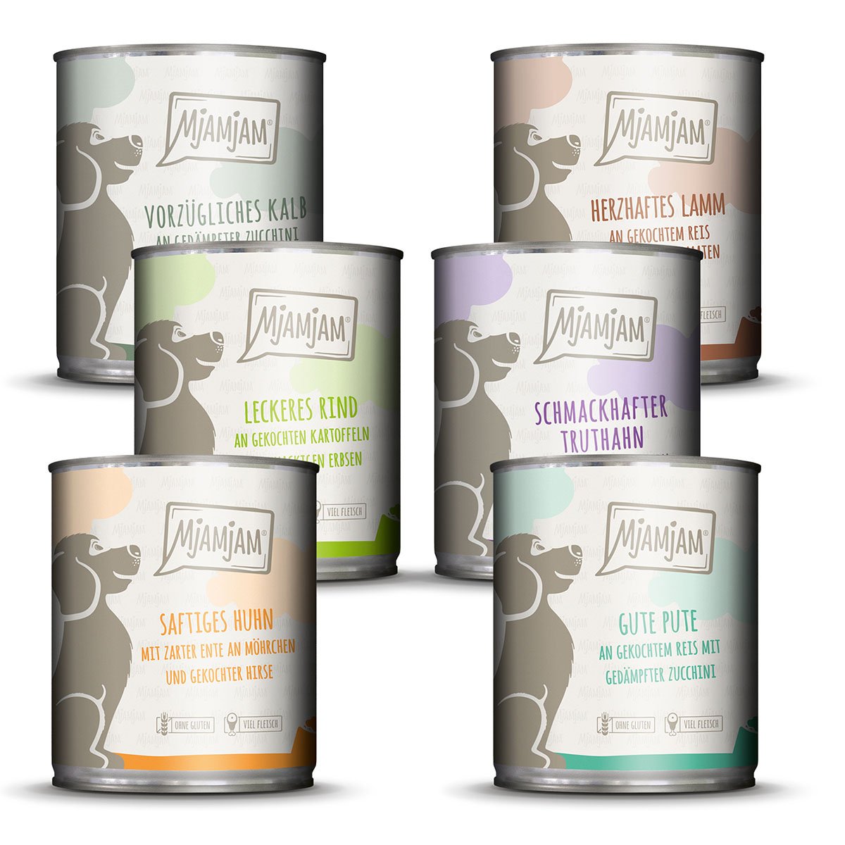 MjAMjAM Mixpaket II mit Huhn&Ente, Rind, Pute, Kalb, Truthahn, Lamm 6x800g MjAMjAM Mixpaket II mit Huhn&Ente, Rind, Pute, Kalb, Truthahn, Lamm 6x800g von MjAMjAM
