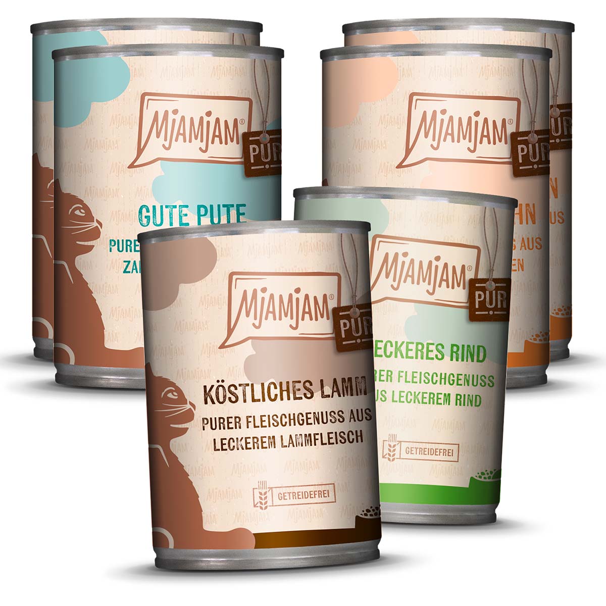 MjAMjAM Mixpaket V Purer Fleischgenuss 24x400g von MjAMjAM