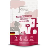 MjAMjAM Nassfutter Katze Adult, Quetschie, Truthahn und Hirsch 12x125 g von MjAMjAM