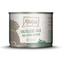 MjAMjAM Nassfutter Katze Adult 6x200 g Kalb und Truthahn von MjAMjAM