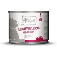 MjAMjAM Nassfutter Katze Adult 6x200 g Truthahn und Hirsch von MjAMjAM