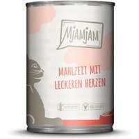 MjAMjAM Nassfutter Katze Adult 6x400 g mit Herzen von MjAMjAM