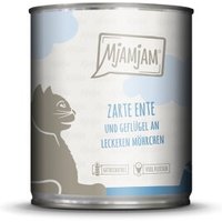 MjAMjAM Nassfutter Katze Adult 6x800 g Ente und Geflügel von MjAMjAM