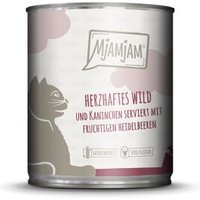 MjAMjAM Nassfutter Katze Adult 6x800 g Wild und Kaninchen von MjAMjAM