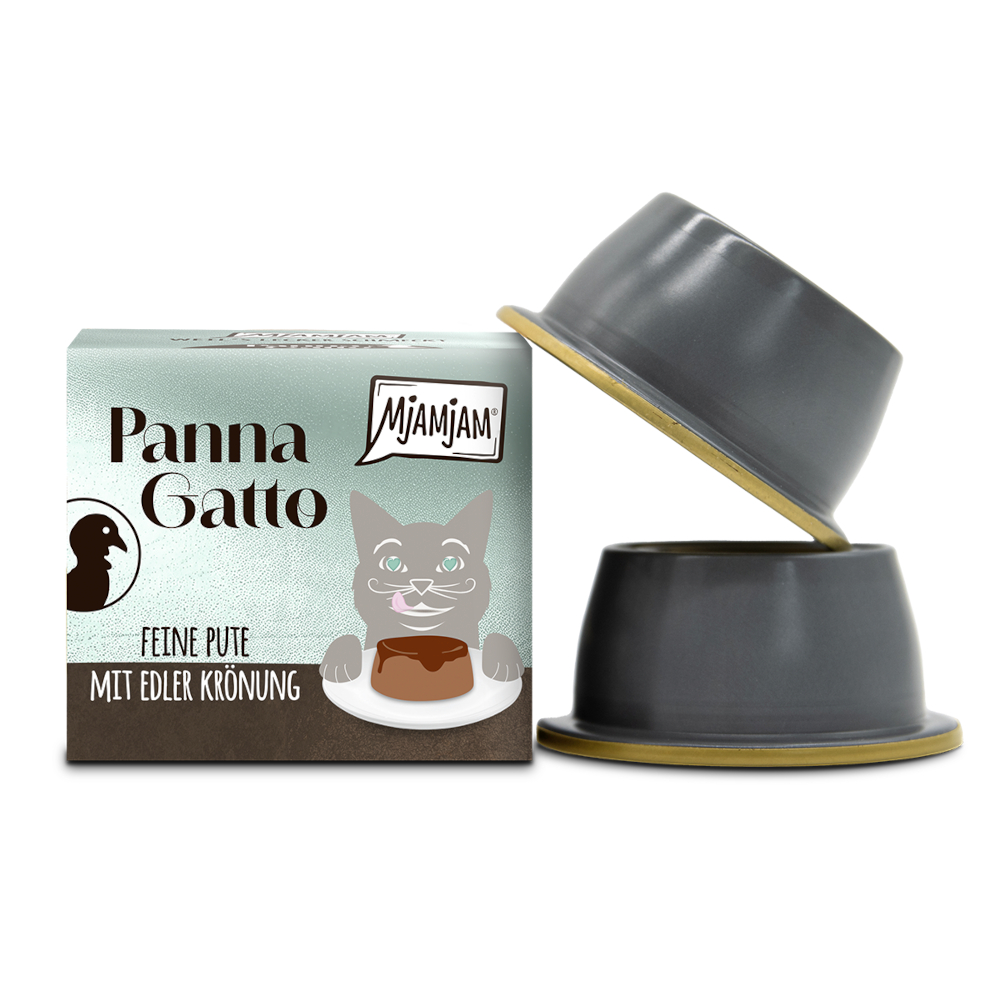 MjAMjAM Panna Gatto 2 x 80 g - feine Pute mit edler Krönung von MjAMjAM