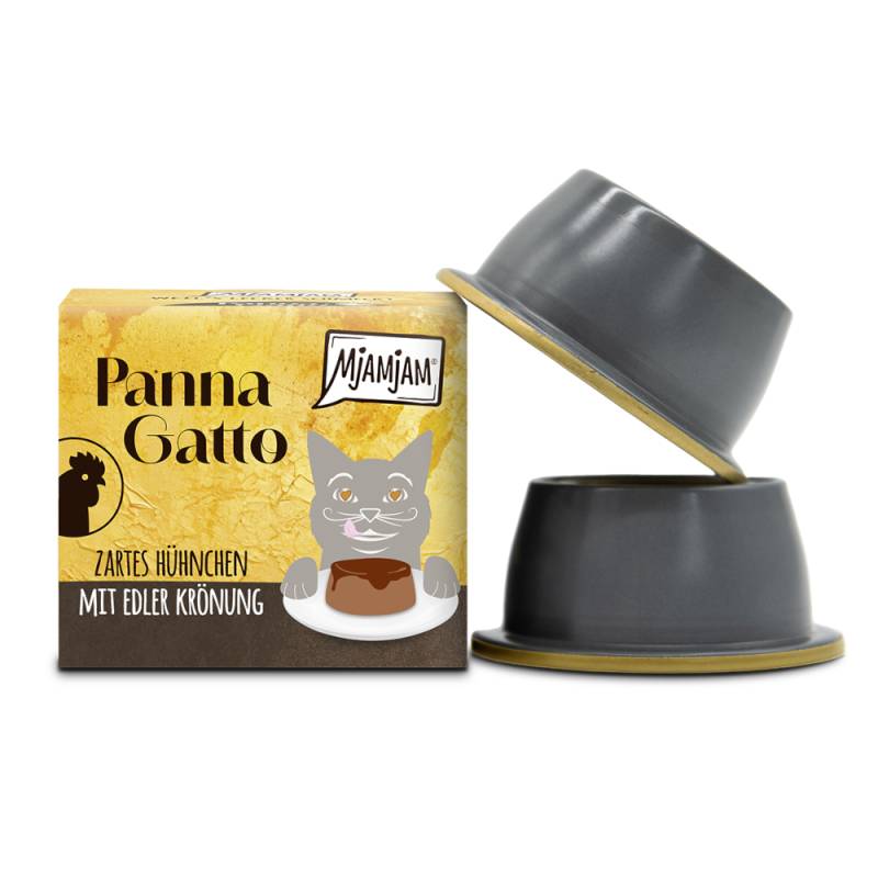 MjAMjAM Panna Gatto 2 x 80 g - zartes Huhn mit edler Krönung von MjAMjAM