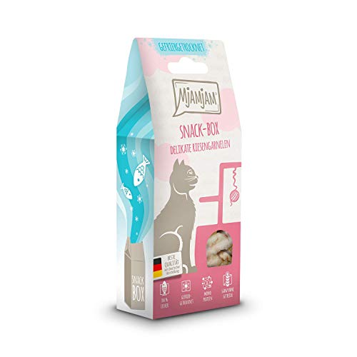 MjAMjAM - Premium Katzensnack - Snackbox - delikate Riesengarnelen, 5er Pack (5 x 25 g), naturbelassen ganz ohne synthetische Konservierungsstoffe von MjAMjAM