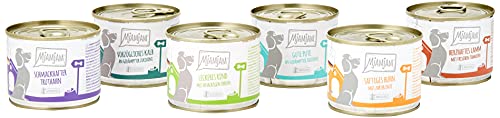 MjAMjAM - Premium Nassfutter für Hunde - Mixpaket II - mit Huhn & Ente, Rind, Pute, Kalb, Truthahn, Lamm, 6er Pack (6 x 200 g), naturbelassen mit extra viel Fleisch von MjAMjAM