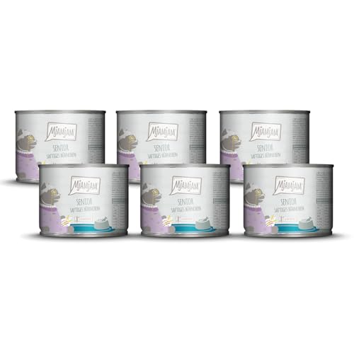 MjAMjAM - Premium Nassfutter für Katzen - Senior - saftiges Hühnchen, 6er Pack (6x200g), getreidefrei von MjAMjAM
