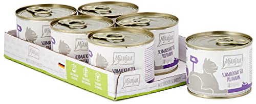 MjAMjAM - Premium Nassfutter für Katzen - schmackhafter Truthahn an leckeren Möhrchen, 6er Pack (6 x 200 g), getreidefrei mit extra viel Fleisch von MjAMjAM