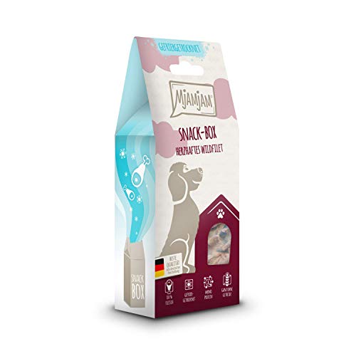 MjAMjAM - Premium Hundesnack - Snackbox - herzhaftes Wildfilet, 1er Pack (1 x 70 g), naturbelassen ganz ohne synthetische Konservierungsstoffe von MjAMjAM