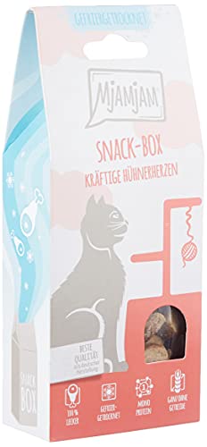 MjAMjAM - Premium Snackbox für Katzen - kräftige Hühnerherzen, 1er Pack (1 x 35 g) von MjAMjAM