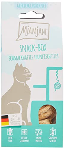 MjAMjAM - Premium Snackbox für Katzen - schmackhaftes Thunfischfilet, gefriergetrocknet, 1er Pack (1 x 35 g) 33304 von MjAMjAM