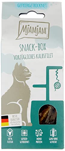 MjAMjAM - Premium Katzensnack - Snackbox - vorzügliches Kalbsfilet, 1er Pack (1 x 35 g), naturbelassen ganz ohne synthetische Konservierungsstoffe von MjAMjAM