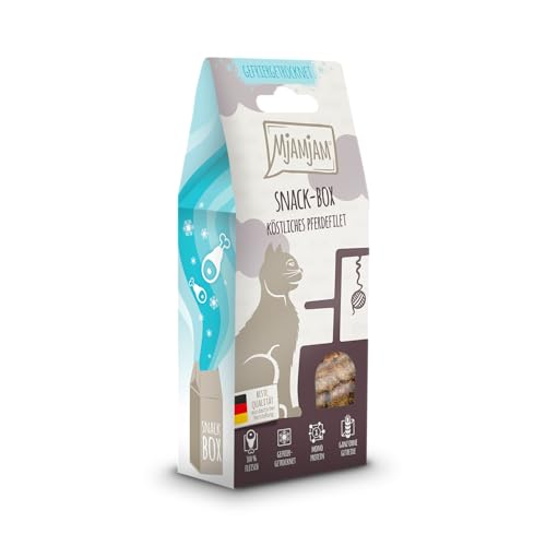 MjAMjAM - Premium Katzensnack - Snackbox - vorzügliches Straußenfilet, 1er Pack (1 x 40 g), naturbelassen ganz ohne synthetische Konservierungsstoffe von MjAMjAM