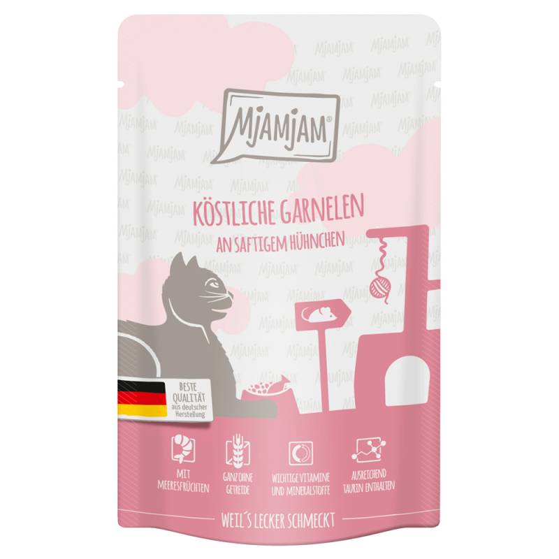 MjAMjAM Quetschie 12 x 125 g - köstliche Garnelen an saftigem Hühnchen von MjAMjAM