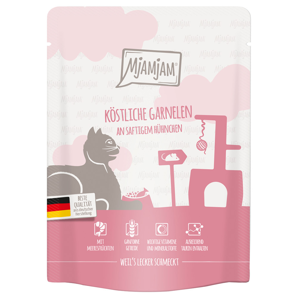 MjAMjAM Quetschie 6 x 300 g - köstliche Garnelen an saftigem Hühnchen von MjAMjAM