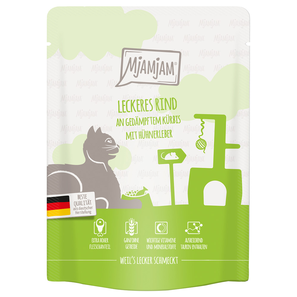 MjAMjAM Quetschie 6 x 300 g - leckeres Rind an gedämpftem Kürbis MjAMjAM Quetschie 6 x 300 g - leckeres Rind an gedämpftem Kürbis von MjAMjAM