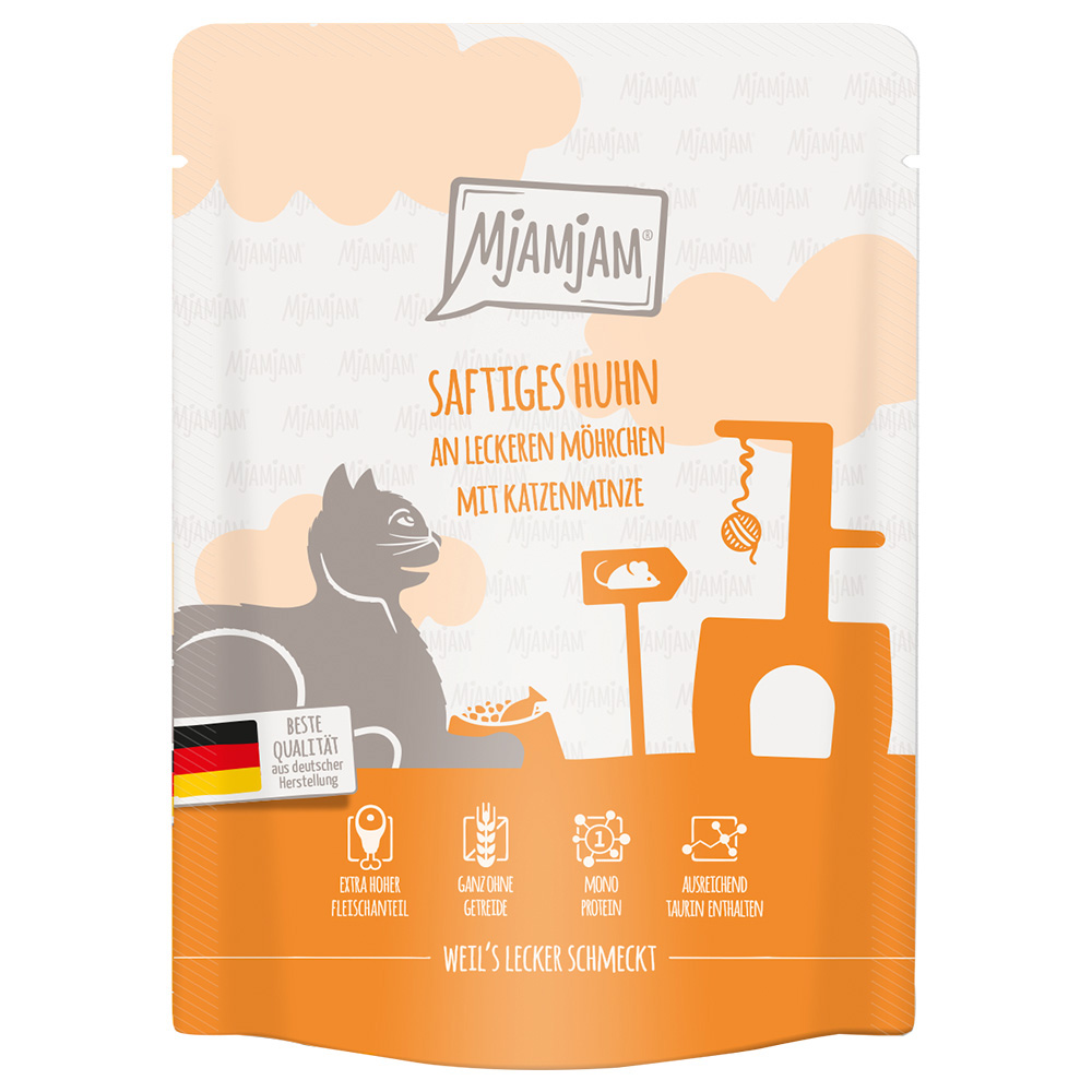 MjAMjAM Quetschie 6 x 300 g - saftiges Huhn an leckeren Möhrchen von MjAMjAM