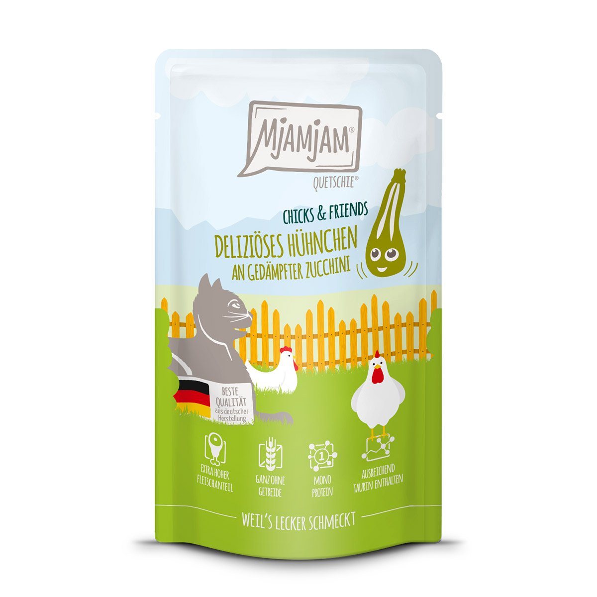 MjAMjAM Quetschie Chicks & Friends Hühnchen an Zucchini 12x125g MjAMjAM Quetschie Chicks & Friends Hühnchen an Zucchini 12x125g von MjAMjAM