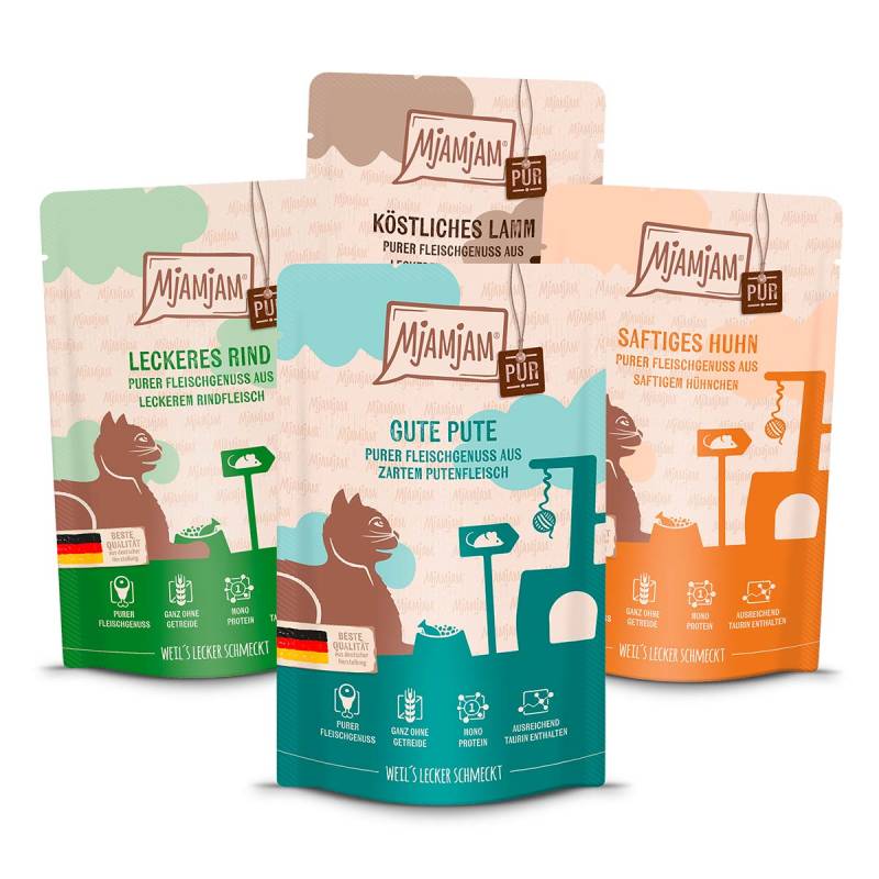 MjAMjAM Quetschie Probierpaket Purer Fleischgenuss 1 12x125g von MjAMjAM