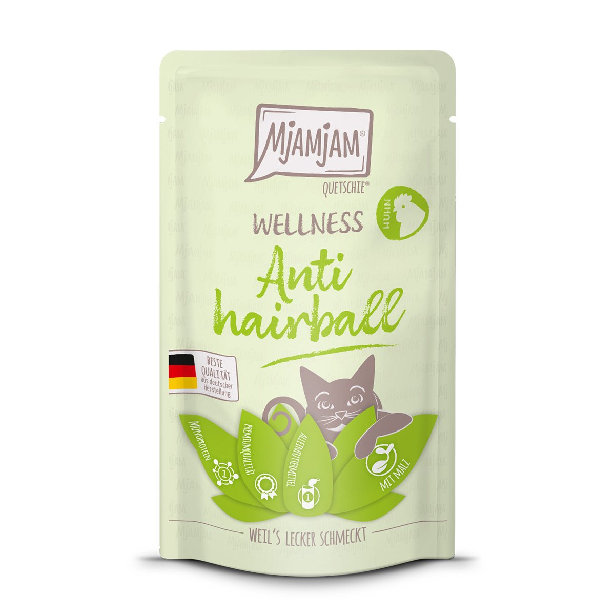 MjAMjAM Quetschie Wellness Anti Hairball Huhn 12x125g MjAMjAM Quetschie Wellness Anti Hairball Huhn 12x125g von MjAMjAM