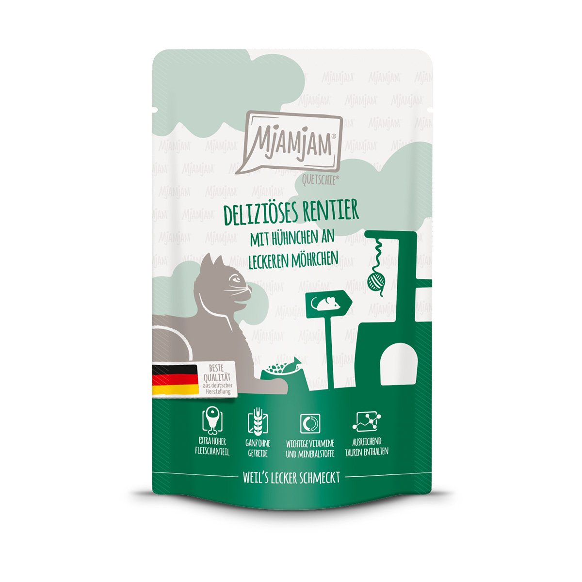 MjAMjAM Quetschie deliziöses Rentier mit Hühnchen 24x125g MjAMjAM Quetschie deliziöses Rentier mit Hühnchen 24x125g von MjAMjAM