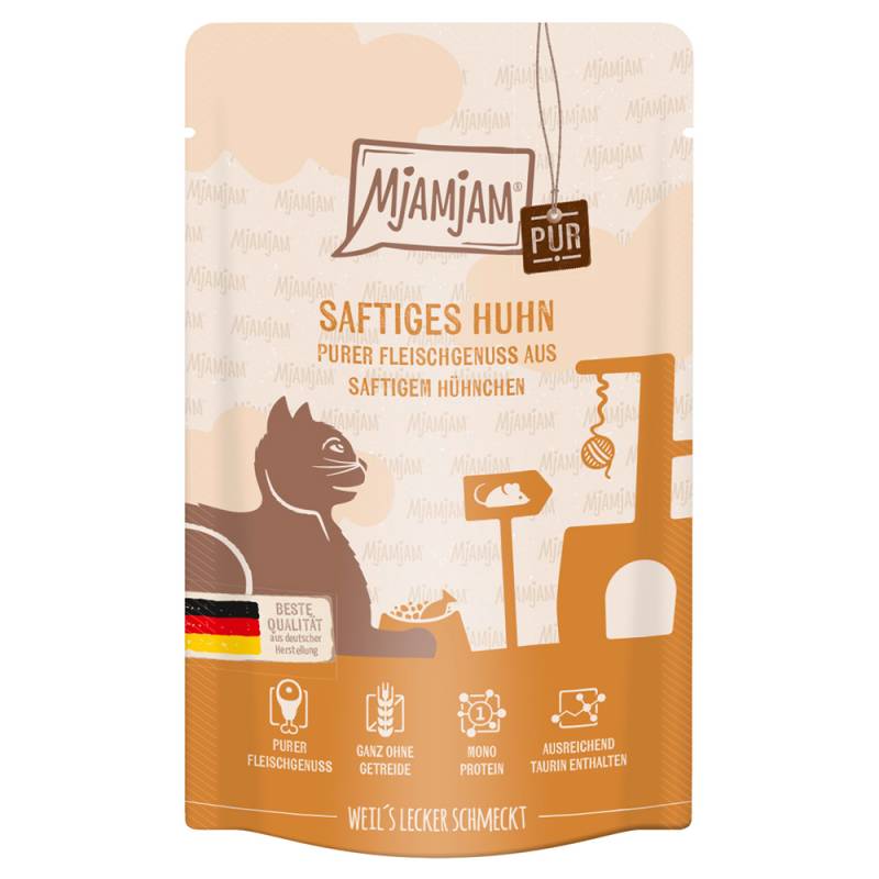 MjAMjAM Quetschie purer Fleischgenuss 12 x 125 g - saftiges Hühnchen pur von MjAMjAM