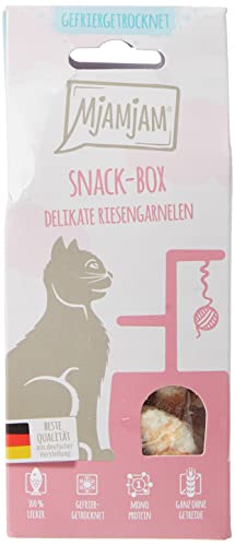 MjAMjAM - Premium Katzensnack - Snackbox - delikate Riesengarnelen 1er Pack (1 x 25 g), naturbelassen ganz ohne synthetische Konservierungsstoffe von MjAMjAM